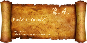 Moór Arnó névjegykártya
